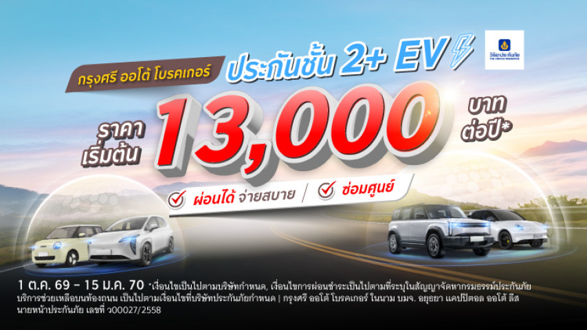 ประกันชั้น 2+ EV โดย วิริยะประกันภัย